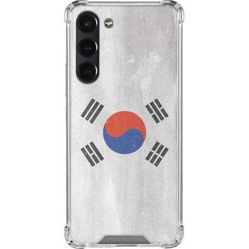 South Korean Flag Distressed Galaxy S23 Plus Clear Case
